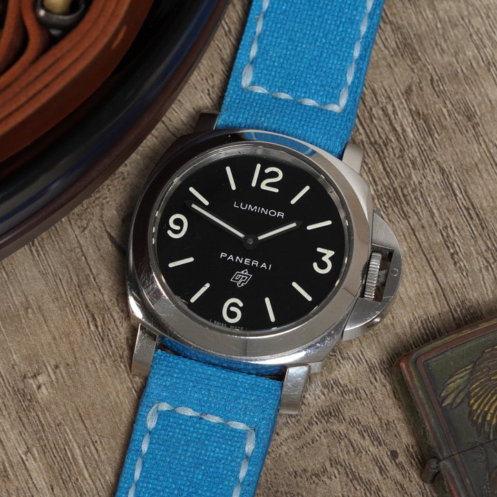 Panerai Luminor Straps - Canvas Aqua Blue