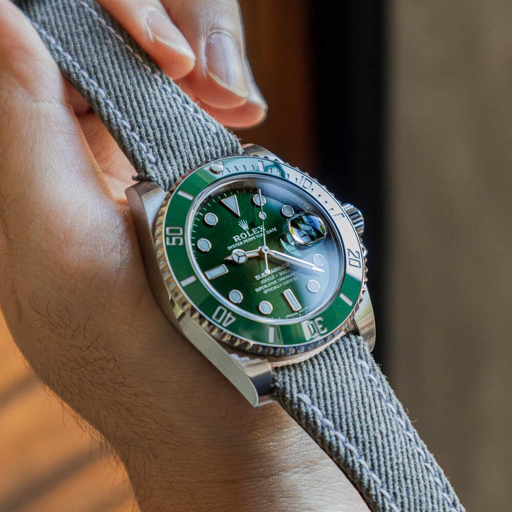 Grey Denim Strap