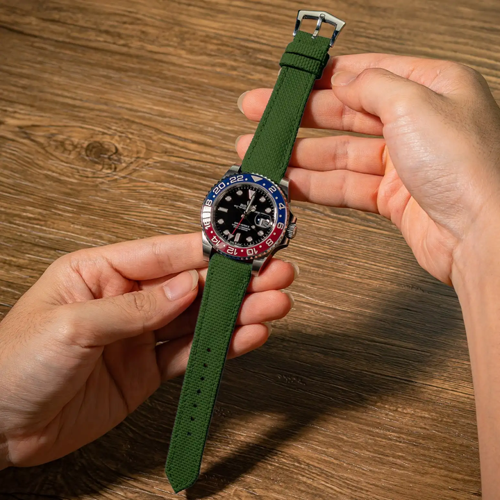 Rolex Straps - Green Sailcloth