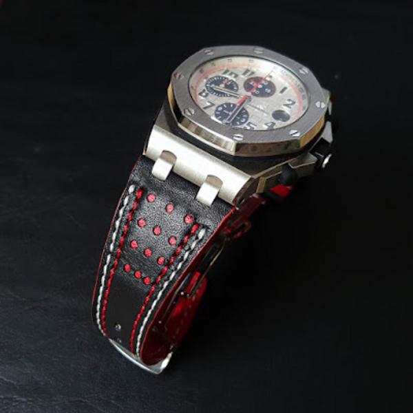 Racing Black-Red with White-Red Stitch
