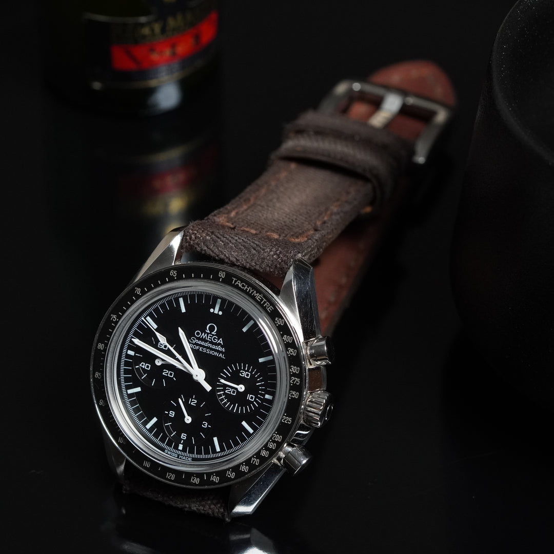 Omega Straps - Canvas Dark Brown No. 10
