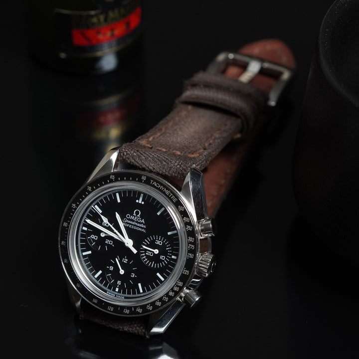 Omega Straps - Canvas Dark Brown No. 10