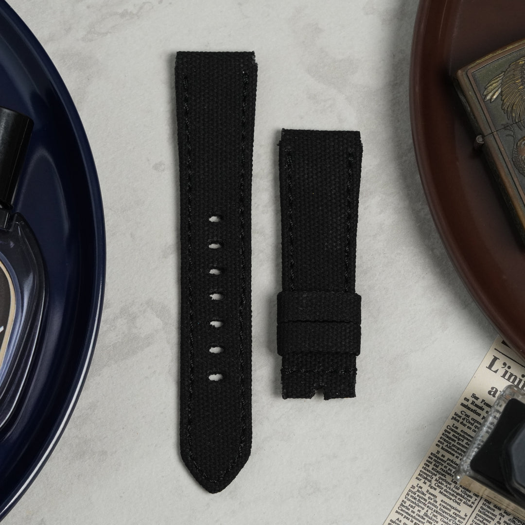 Omega Straps - Black Canvas
