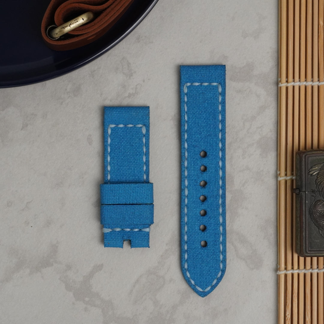 Panerai Luminor Straps - Canvas Aqua Blue