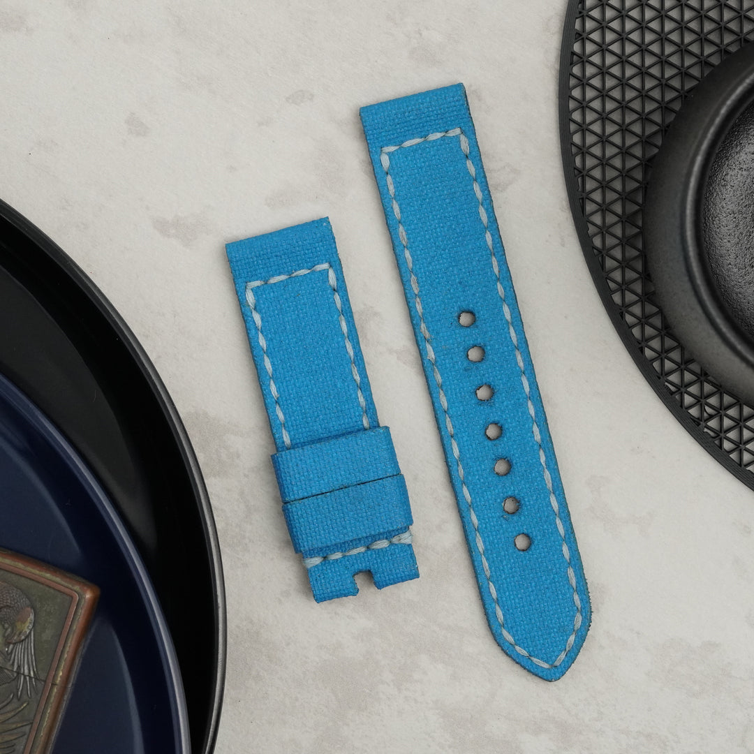 IWC Straps - Canvas Aqua Blue
