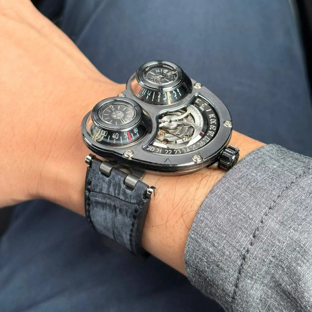 Dark Grey Nubuck Croco