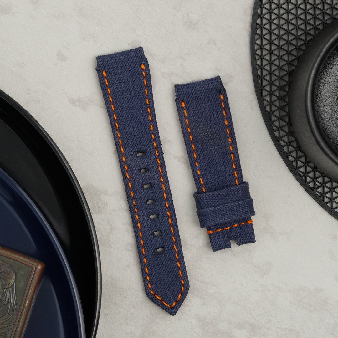 Omega Straps - Japanese Canvas Royal Blue