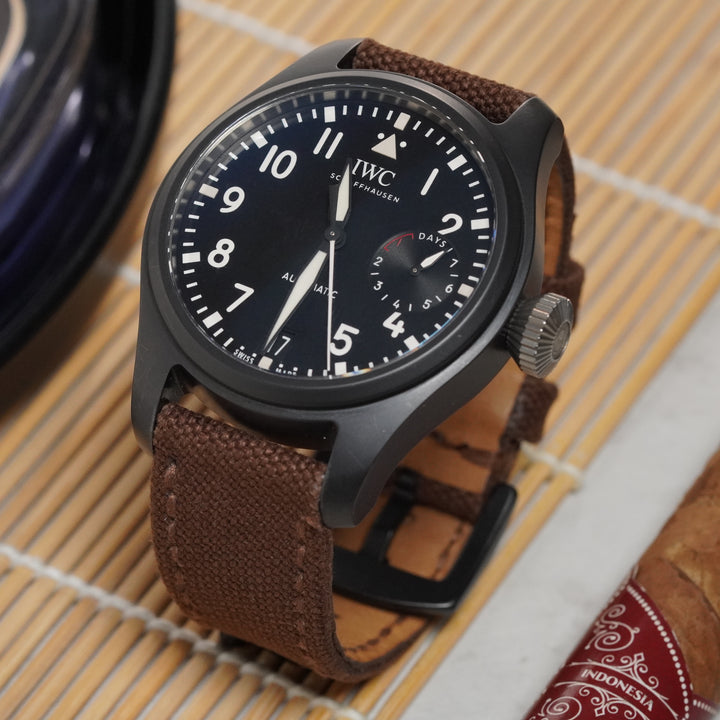 Ready Stock 22mm - Japanese Canvas Coffee Brown