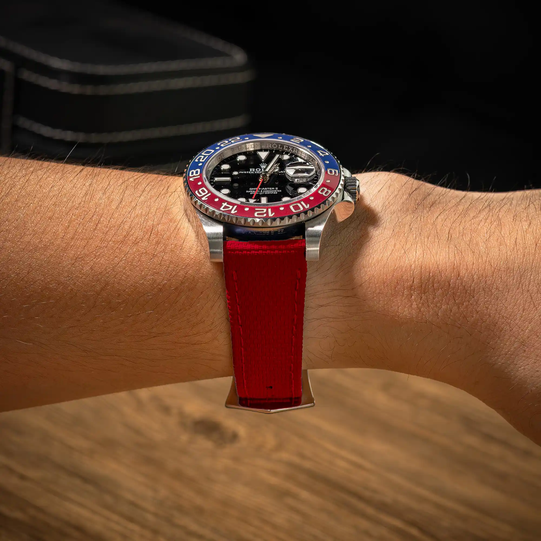 Rolex Straps - Red Sailcloth
