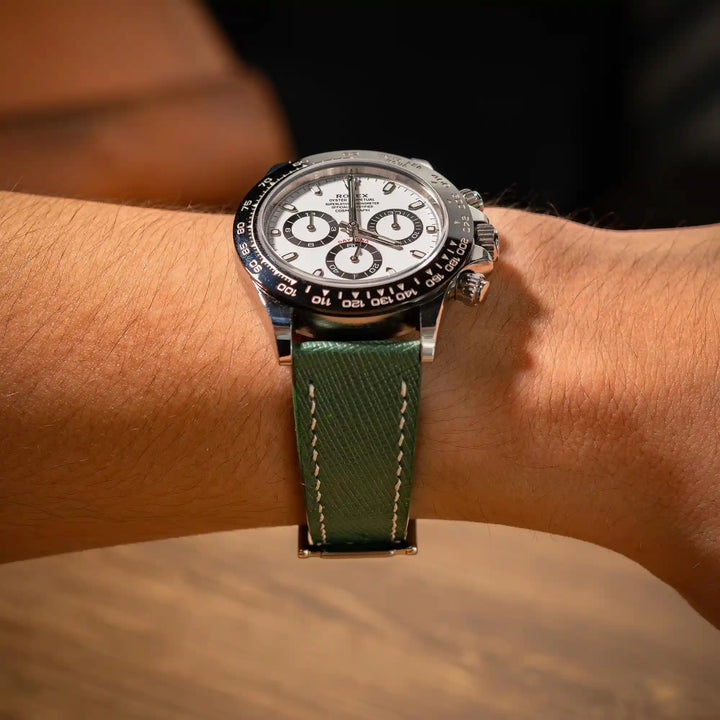 Rolex Straps - Saffiano Green