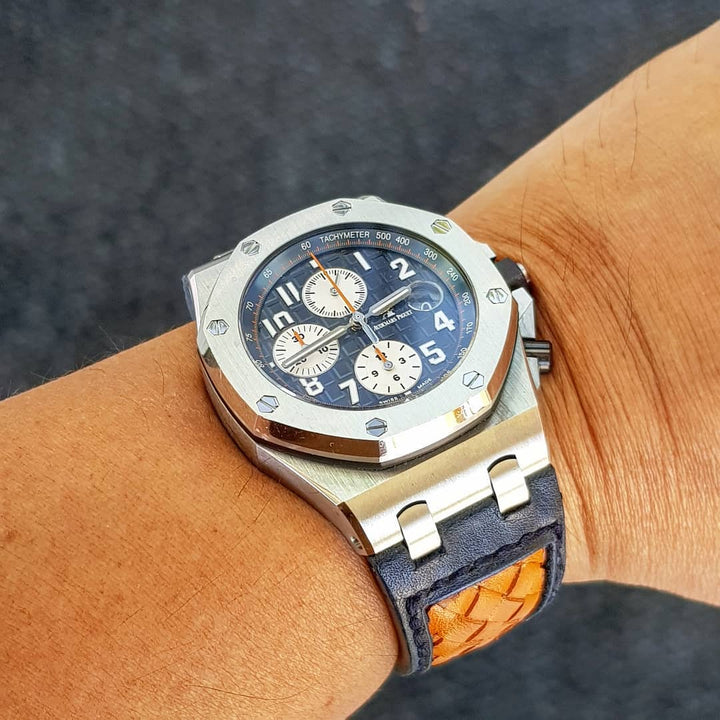 Audemars Piguet Straps - AP Weaved 120 Blue Orange