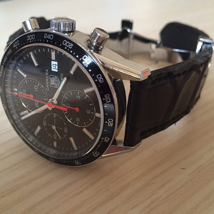 Tag Heuer Straps - Black Croco
