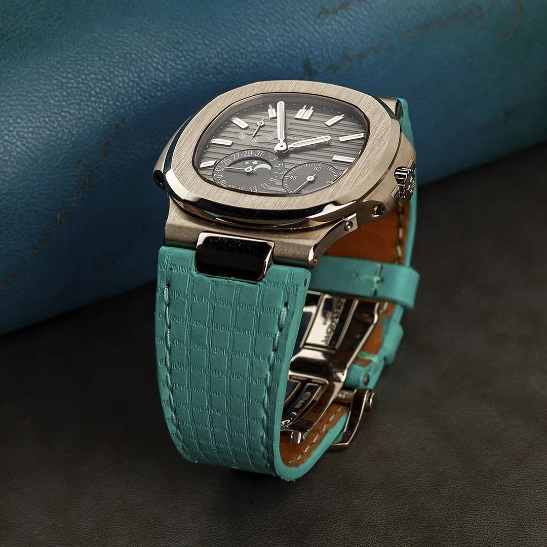Patek Philippe Straps - Chessboard Tiffany For Patek Nautilus