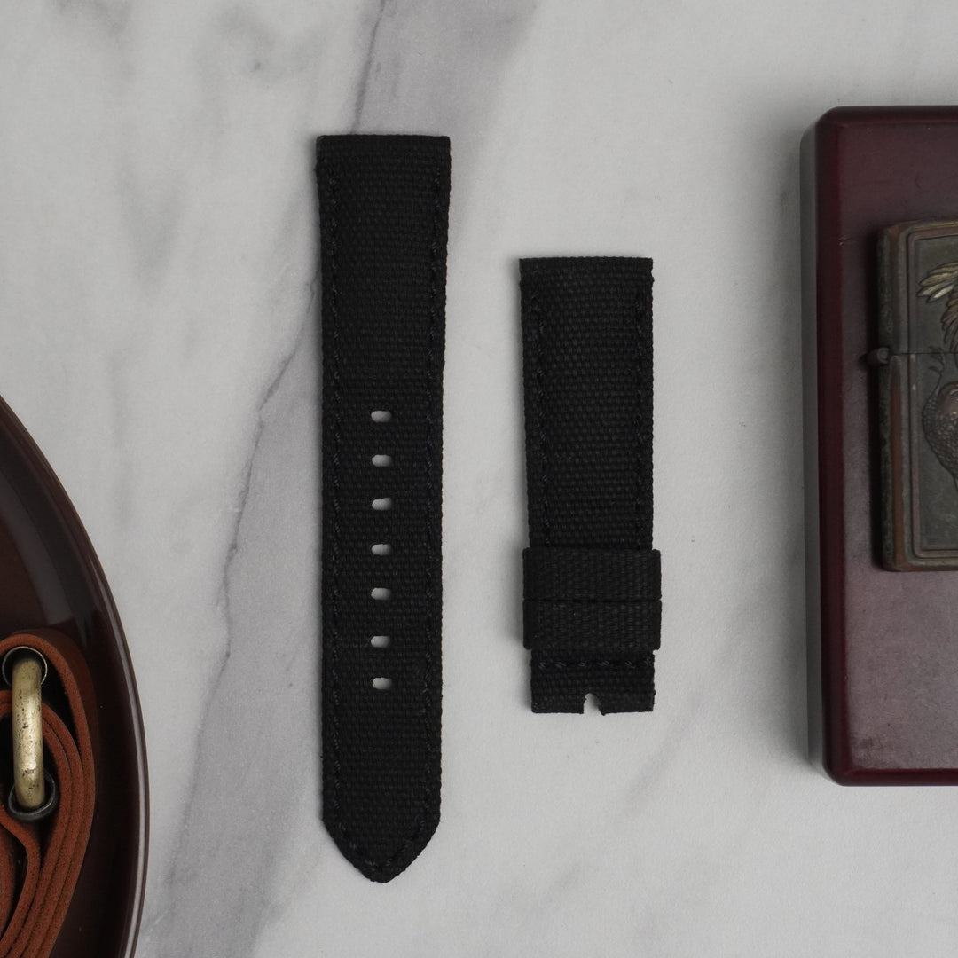Breitling Straps - Black Canvas