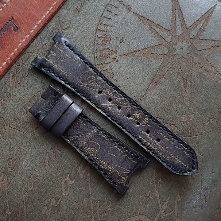 Black Patina with Gold Scritto
