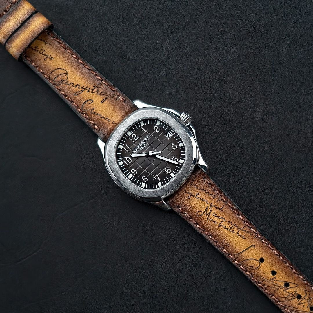 Ready Stock 20mm - Brown Patina Scritto