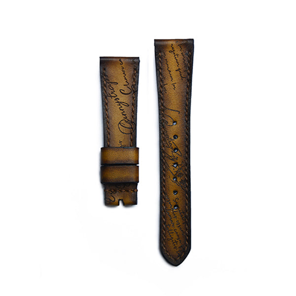 Ready Stock 22mm - Brown Patina Scritto