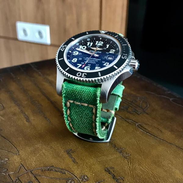 Breitling Straps - Canvas Lime Green No. 4