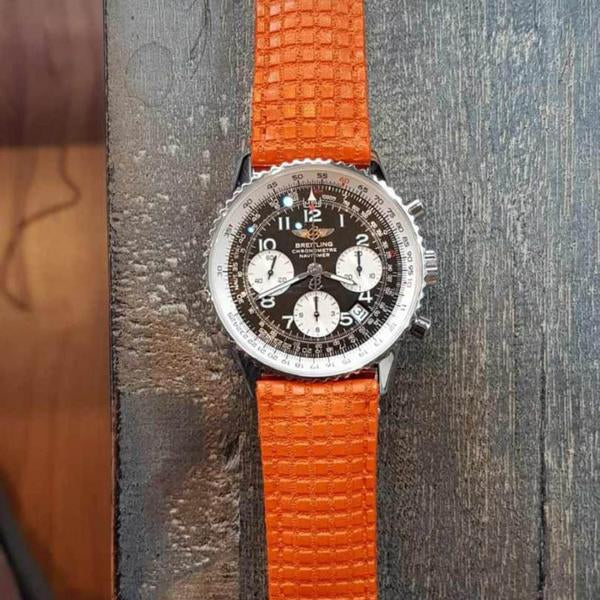 Breitling Straps - Chessboard Orange