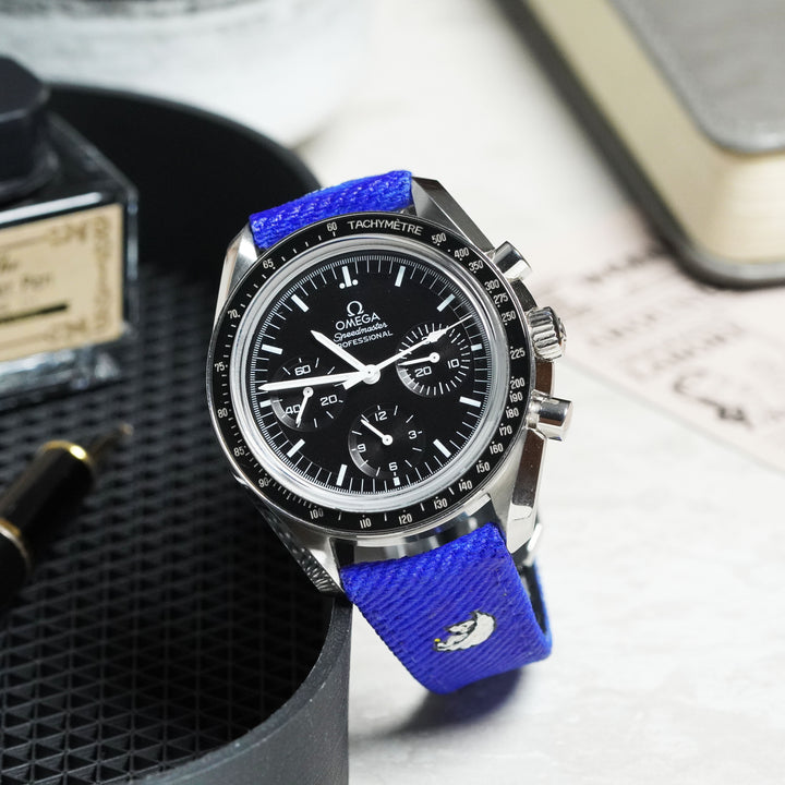 Ready Stock 20mm - Blue White Denim Two Tone Snoopy Strap