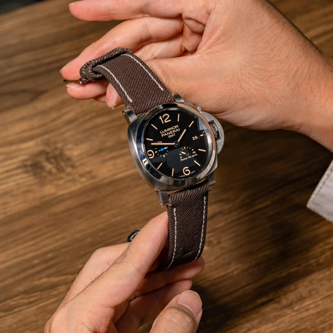 Dark Brown Denim Strap