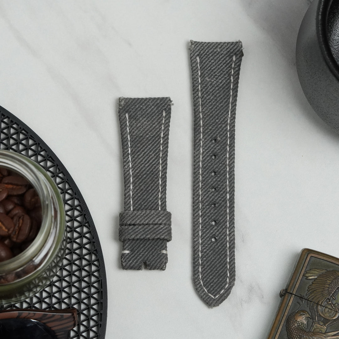 Rolex Straps - Grey Denim Strap