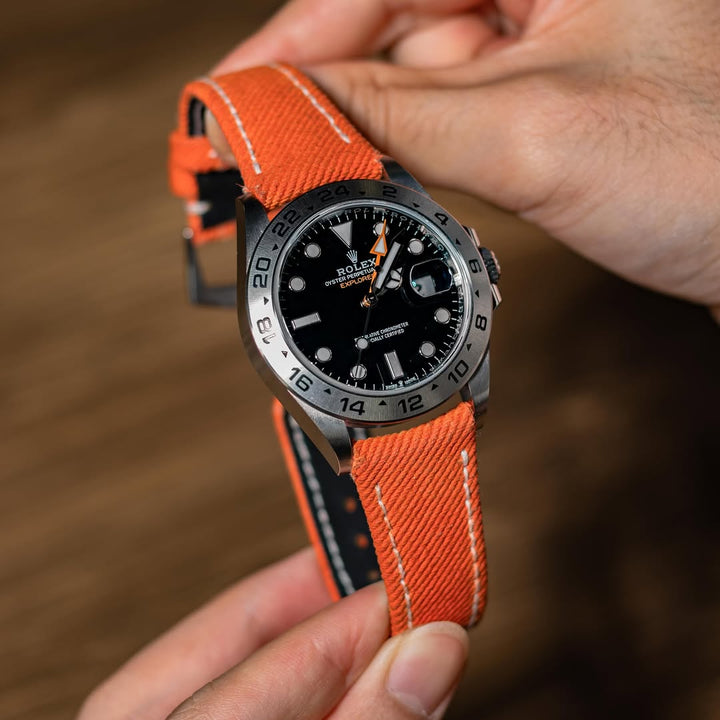 Orange Denim Strap