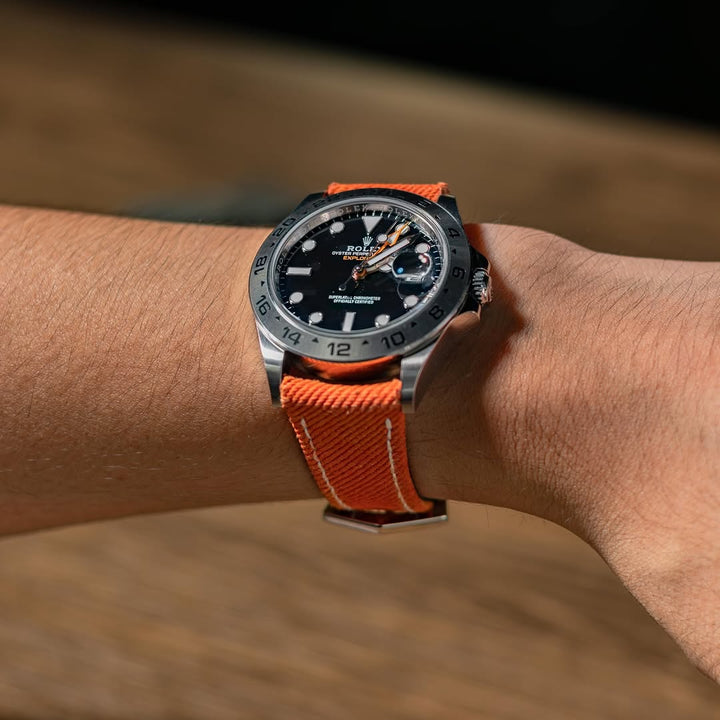 Orange Denim Strap