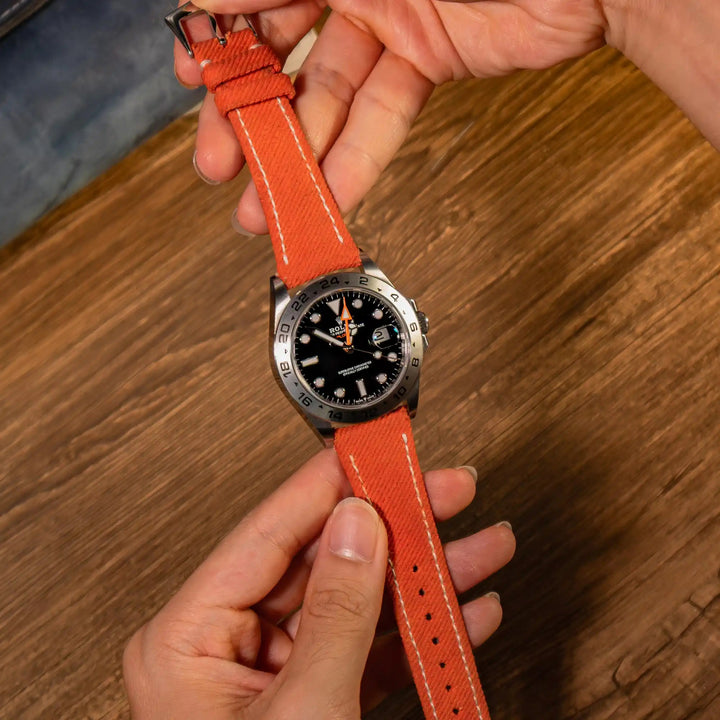Orange Denim Strap