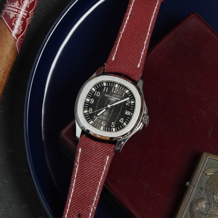 Patek Philippe Straps - Red Denim Strap