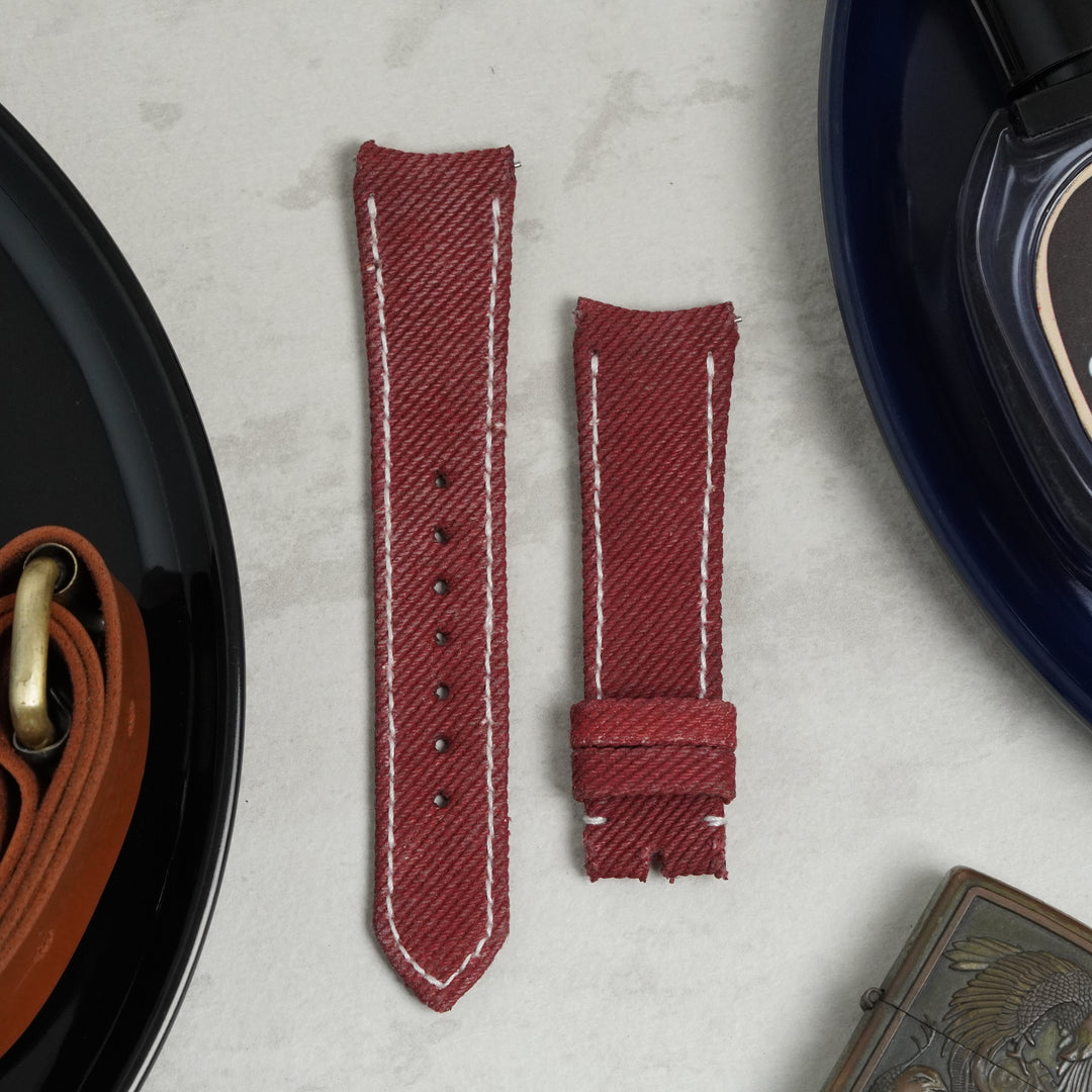 Rolex Straps - Red Denim Strap