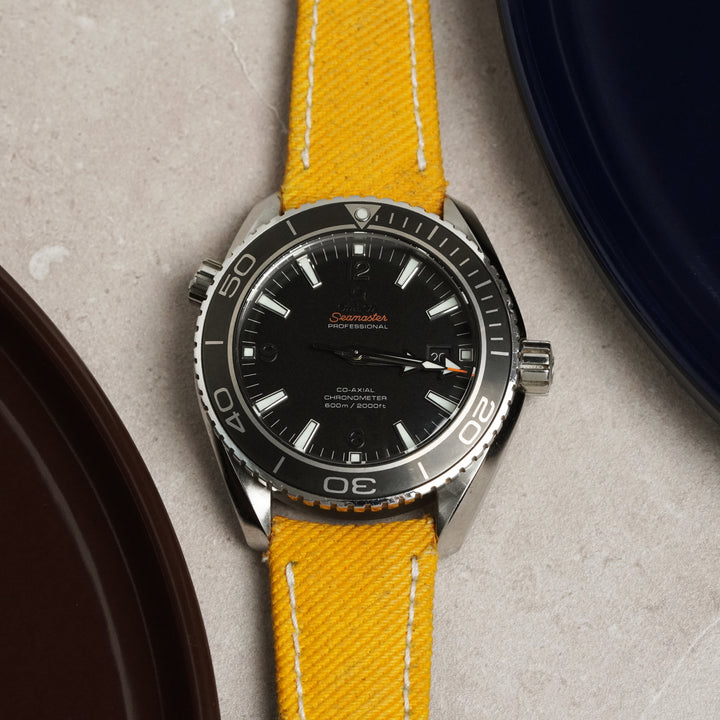 Omega Straps - Yellow Denim Strap