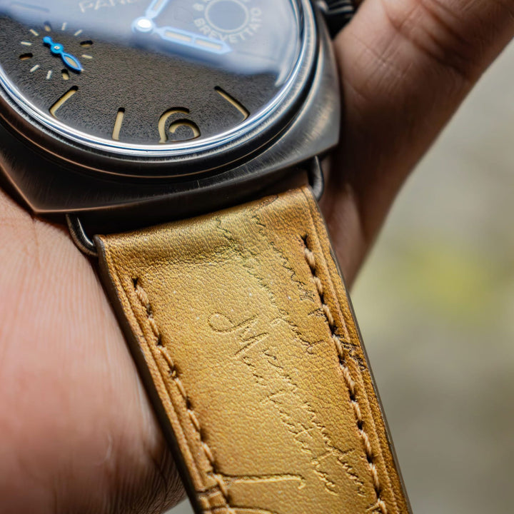 Panerai Radiomir Straps - Gold Patina Scritto