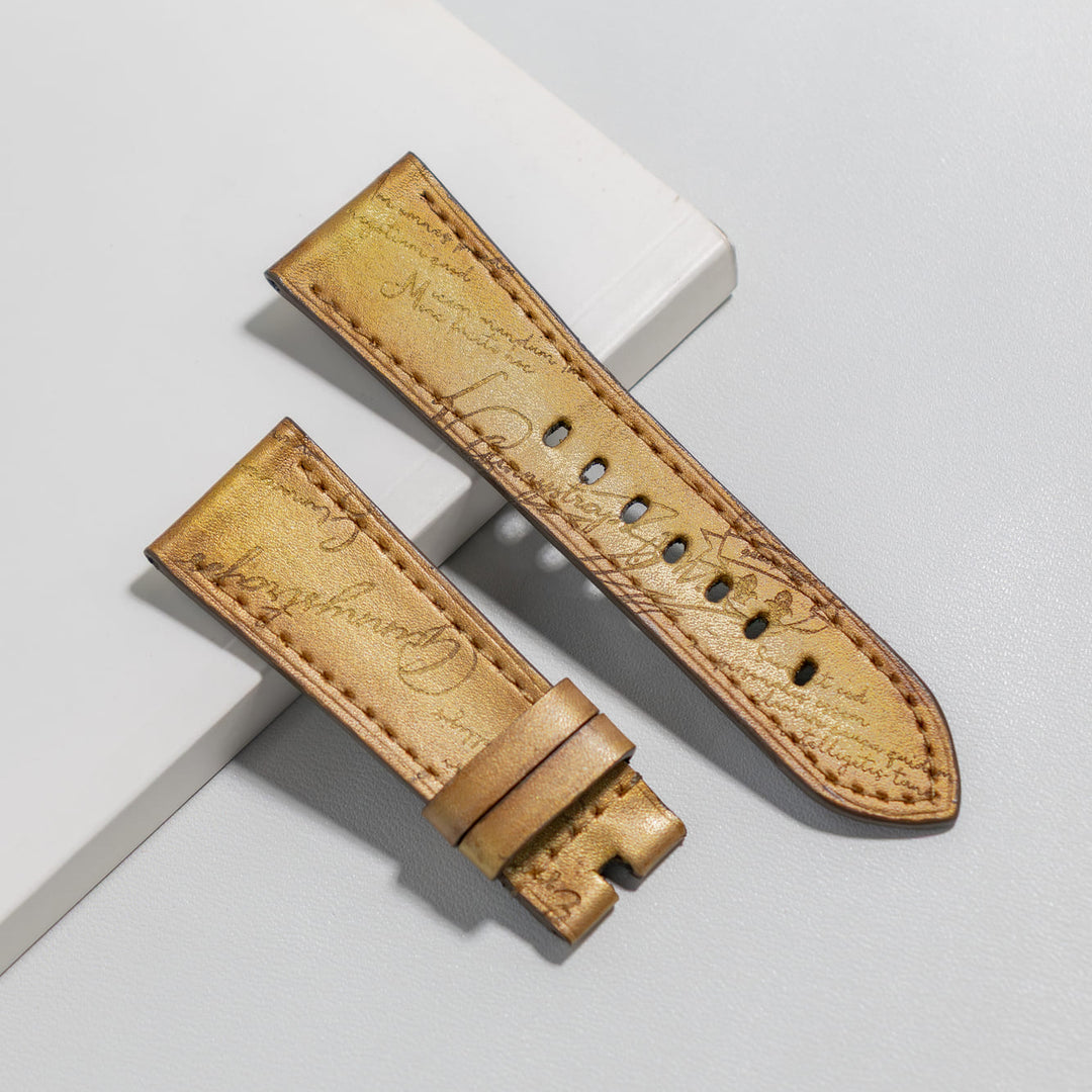 Panerai Radiomir Straps - Gold Patina Scritto