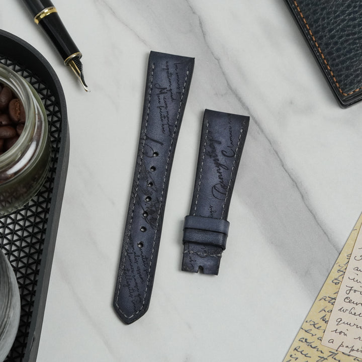Rolex Straps - Grey Patina Scritto