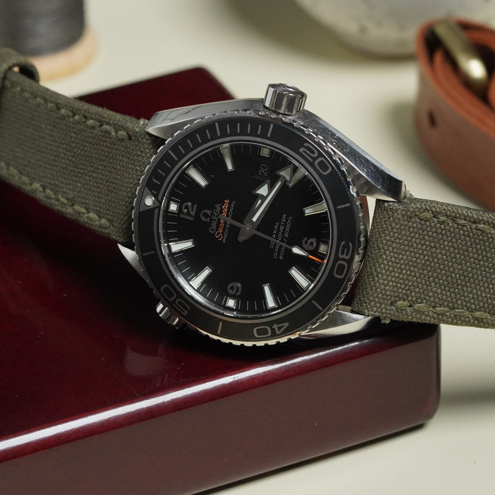 Omega Straps - Japanese Canvas Basil