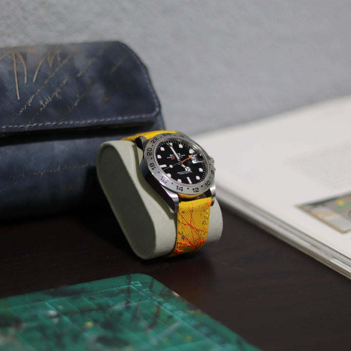 Rolex Straps - Kevlar Paint Splat Yellow Strap