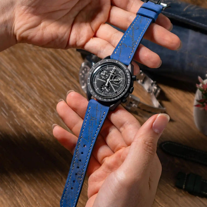 Nubuck Blue Scritto