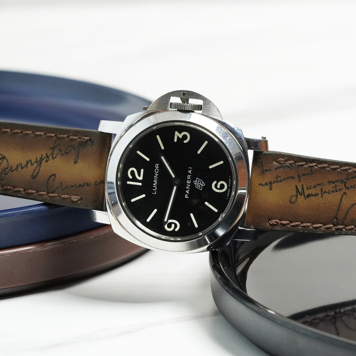 Ready Stock 24mm - Brown Patina Scritto