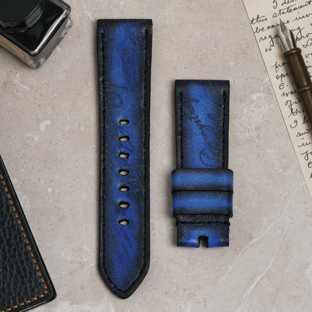 Ready Stock 24mm - Blue Patina Scritto