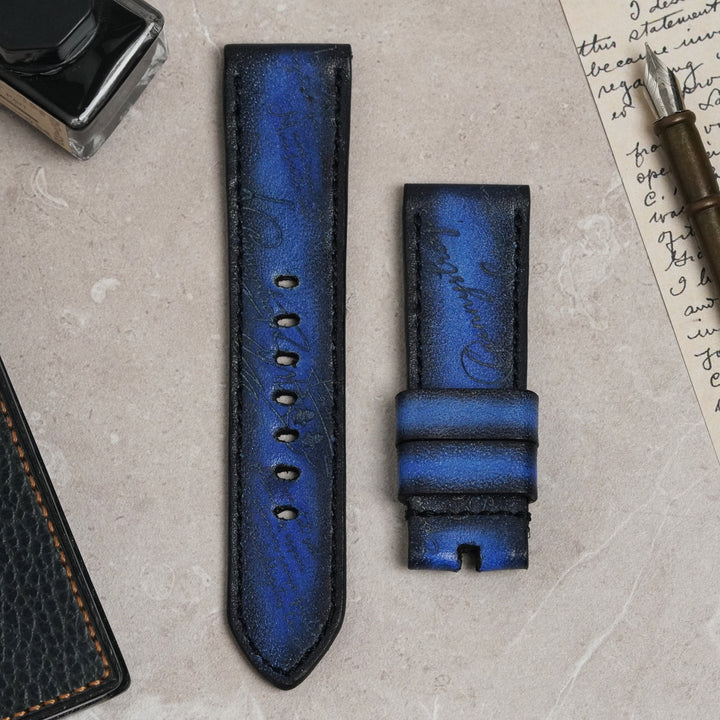 Ready Stock 24mm - Blue Patina Scritto