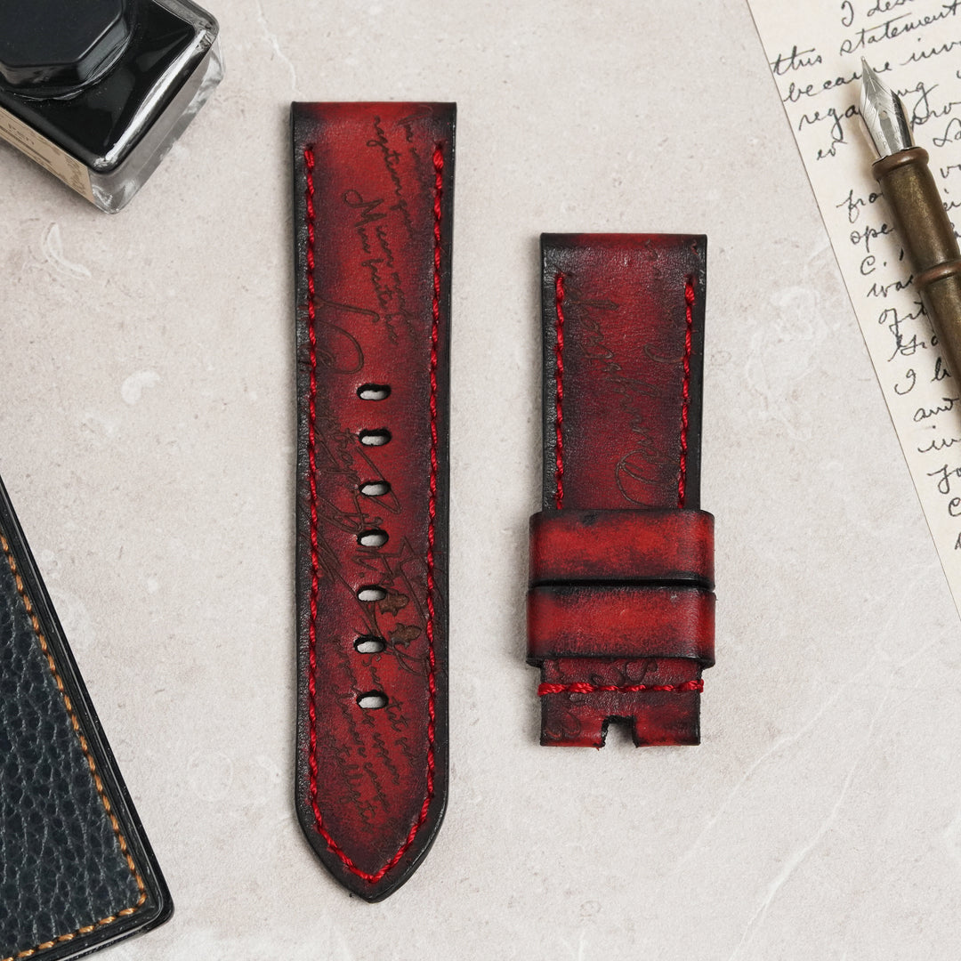 Ready Stock 24mm - Red Patina Scritto