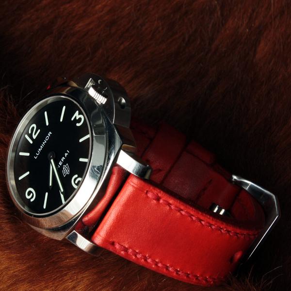 Panerai Luminor Straps - Vintage Red