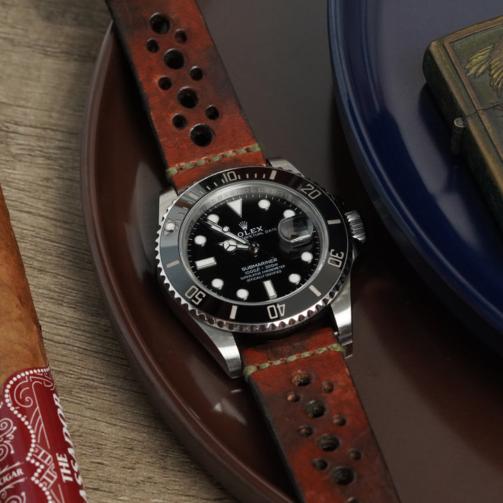 Rolex Straps - Rally Maroon